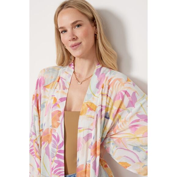 Z SUPPLY NWT Evereve Palm Multicolor Kimono Wrap // L - Picture 3 of 13
